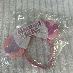 Disney Birthday Ears pink Sequin Headband